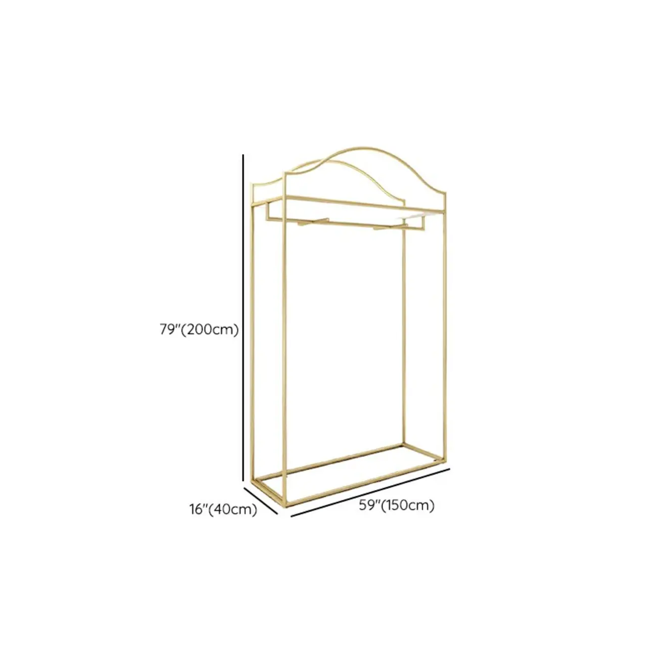 Modern Gold Metal Freestanding Hall Tree with Storage Image - 17 | homeyfad