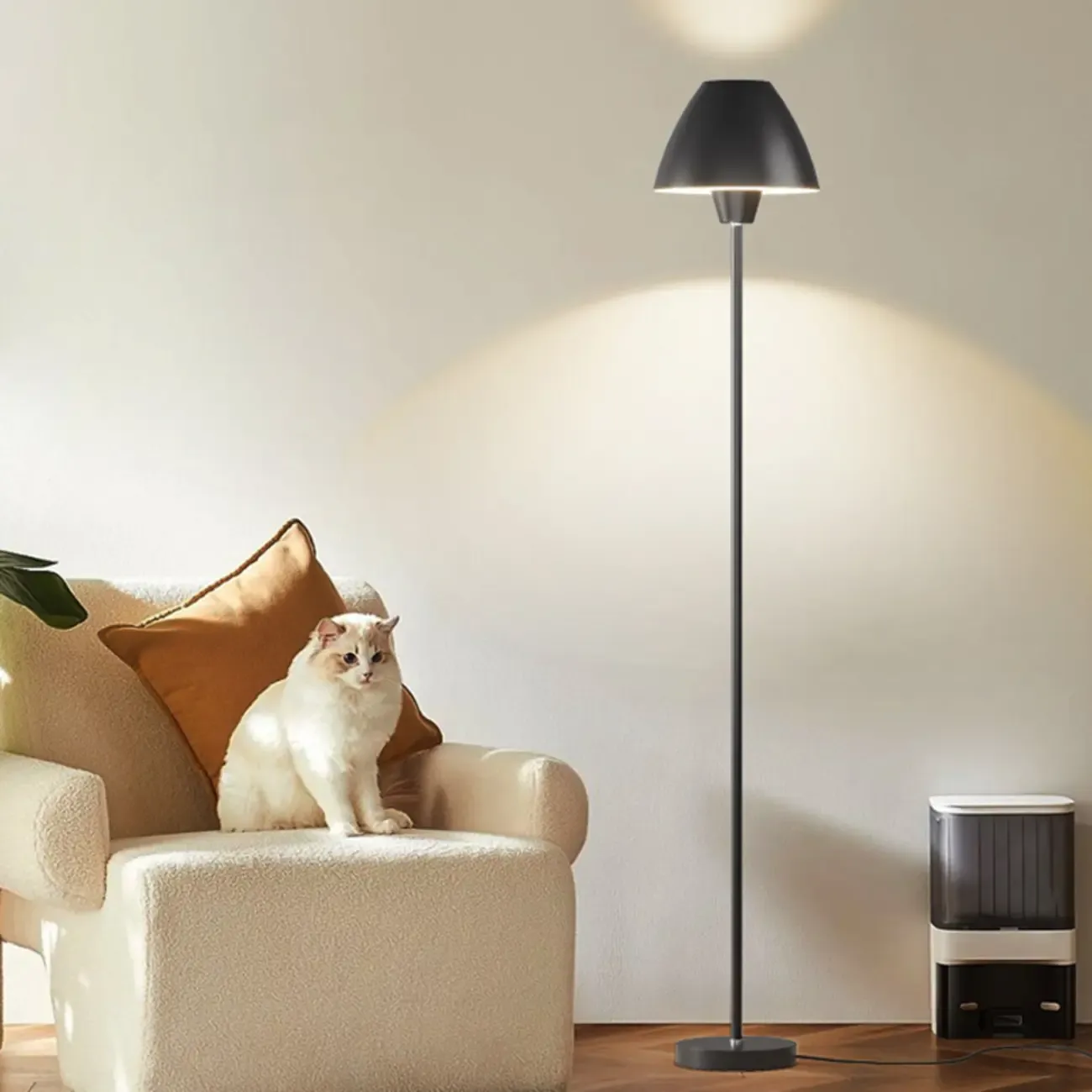 Minimalist Adjustable Floor Lamp with Shade for Living Room Image - 3