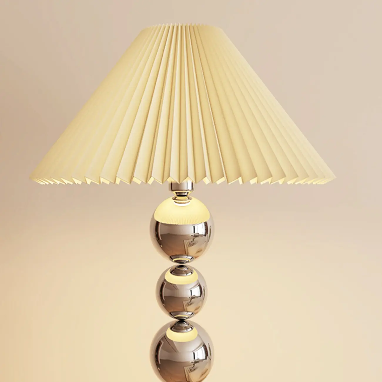 Decorative Modern Stacked Ball Floor Lamp with Fabric Shade Image - 12 | homeyfad