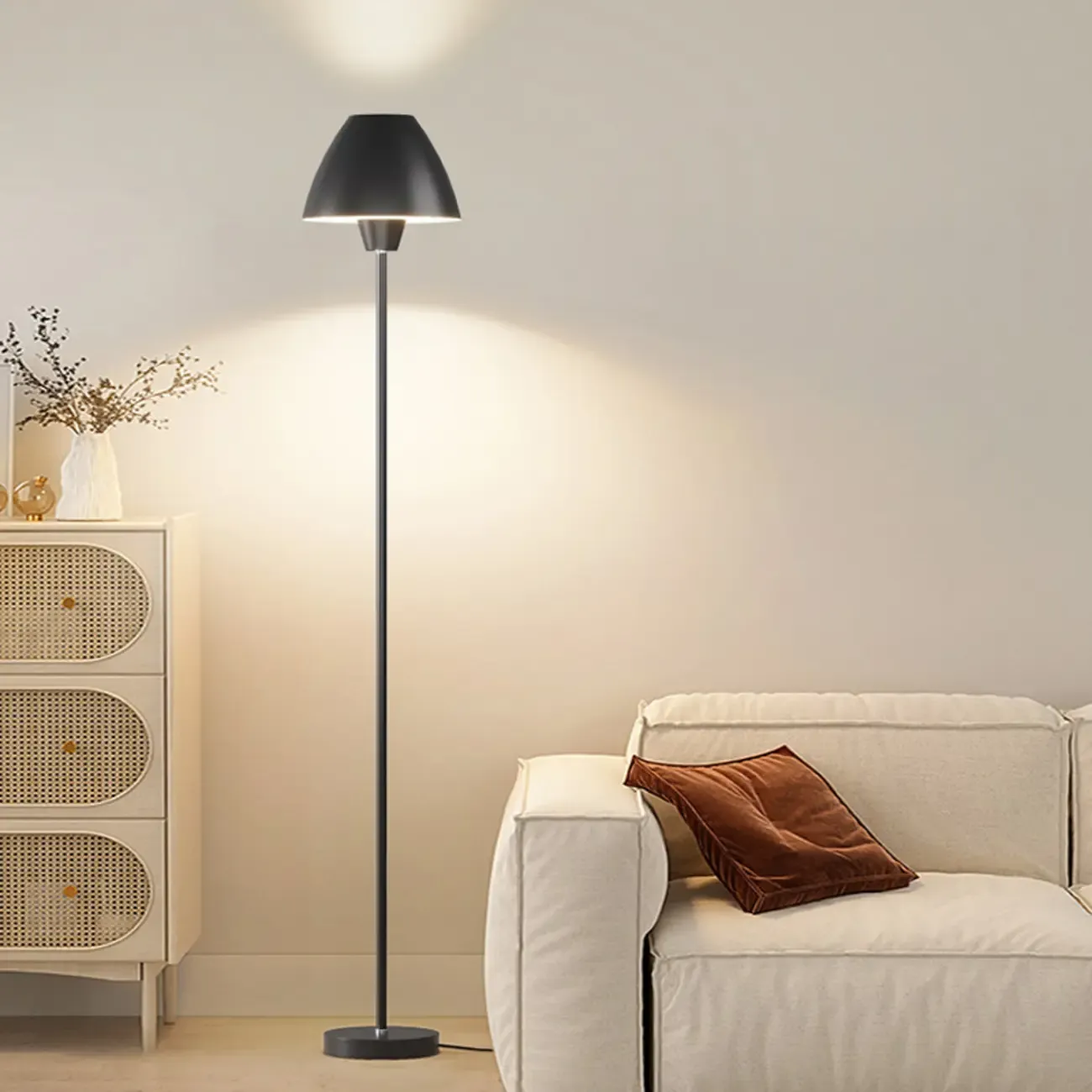 Minimalist Adjustable Floor Lamp with Shade for Living Room Image - 4