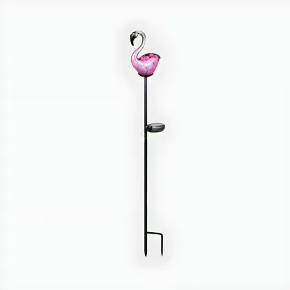 LED Modern Pink Flamingo Solar Ground Light for Outdoor Garden Image - 8