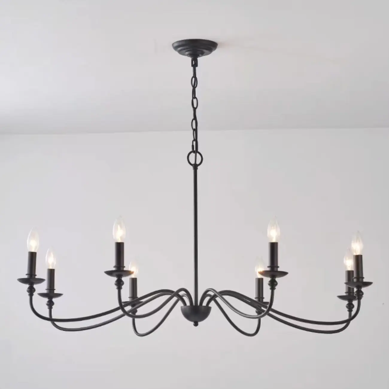 Vintage metal Candelabra Chandelier with adaptive height  Image - 8 | homeyfad