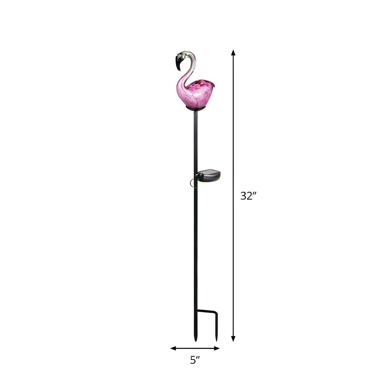 LED Modern Pink Flamingo Solar Ground Light for Outdoor Garden Image - 9 | homeyfad