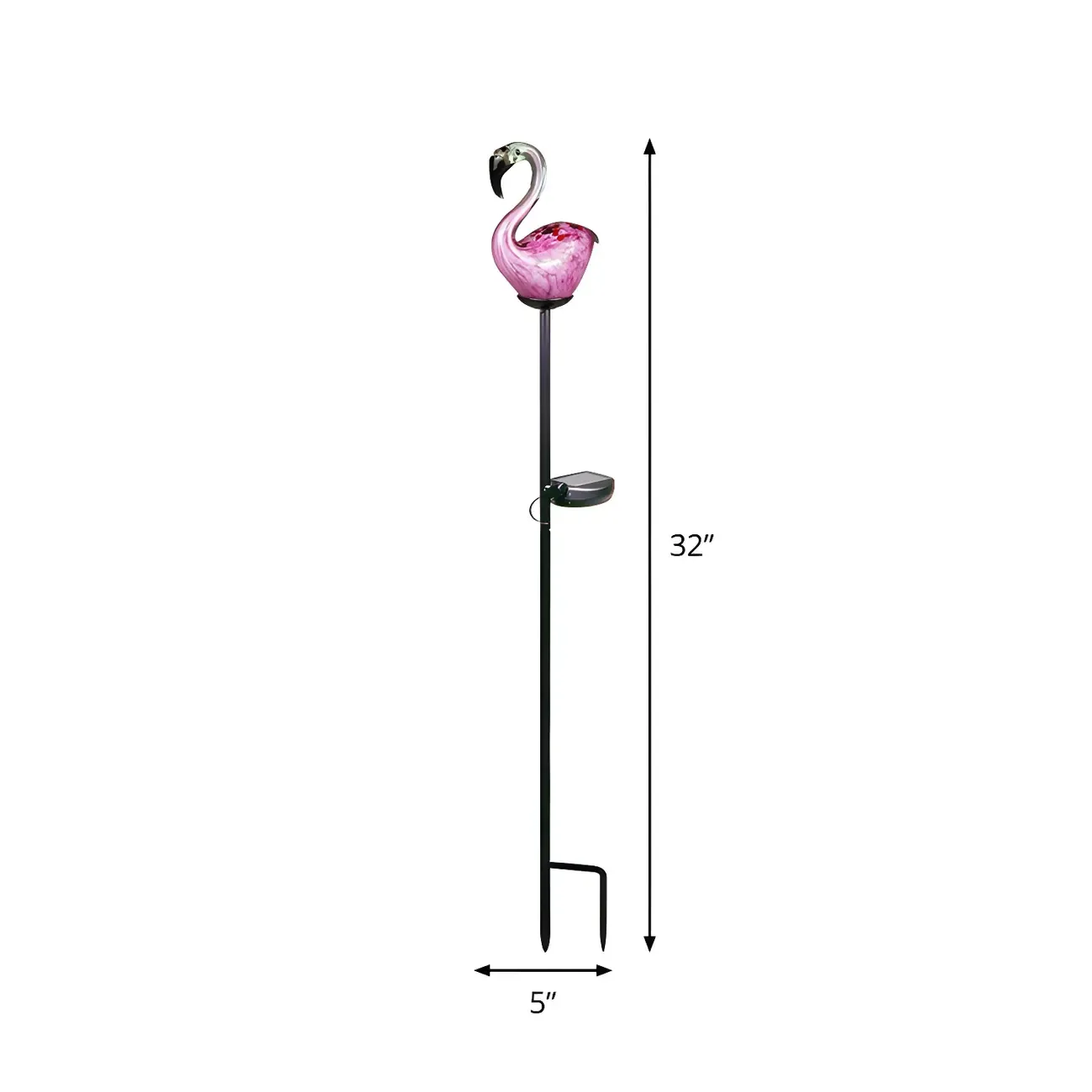 LED Modern Pink Flamingo Solar Ground Light for Outdoor Garden Image - 9
