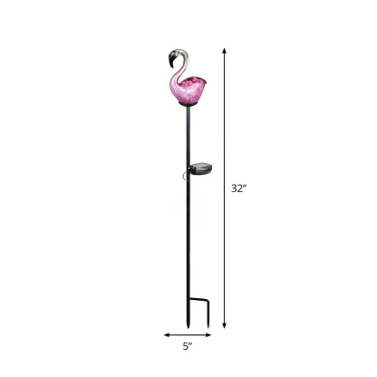 LED Modern Pink Flamingo Solar Ground Light for Outdoor Garden Image - 9