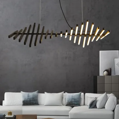 Geometric Linear Island Light with Remote Control Stepless Dimming Image - 1