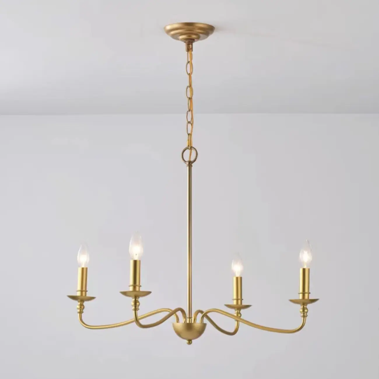 Vintage metal Candelabra Chandelier with adaptive height  Image - 9 | homeyfad