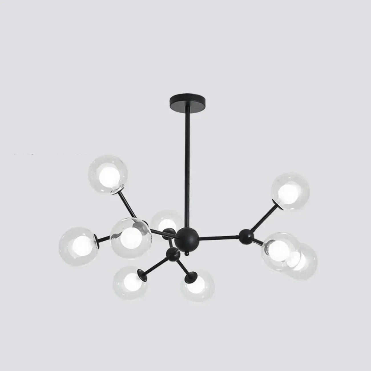 Modern Glass Globes LED Chandelier with Sputnik Design Image - 6