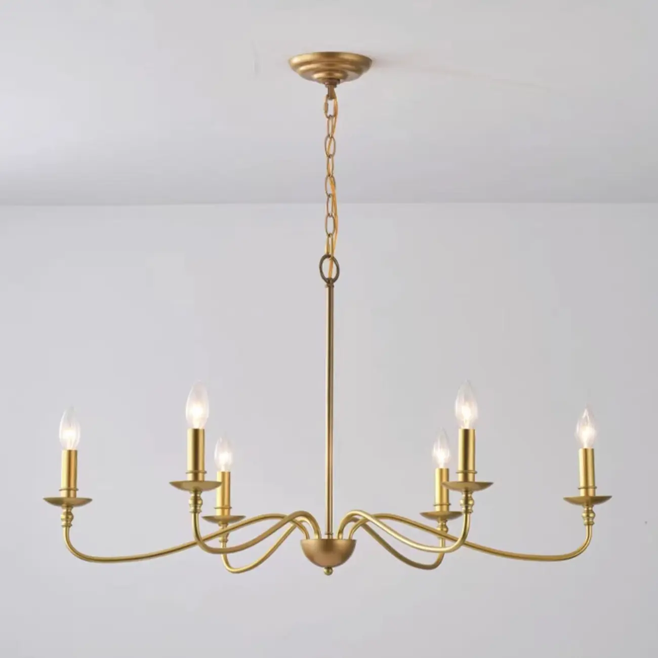Vintage metal Candelabra Chandelier with adaptive height  Image - 10 | homeyfad