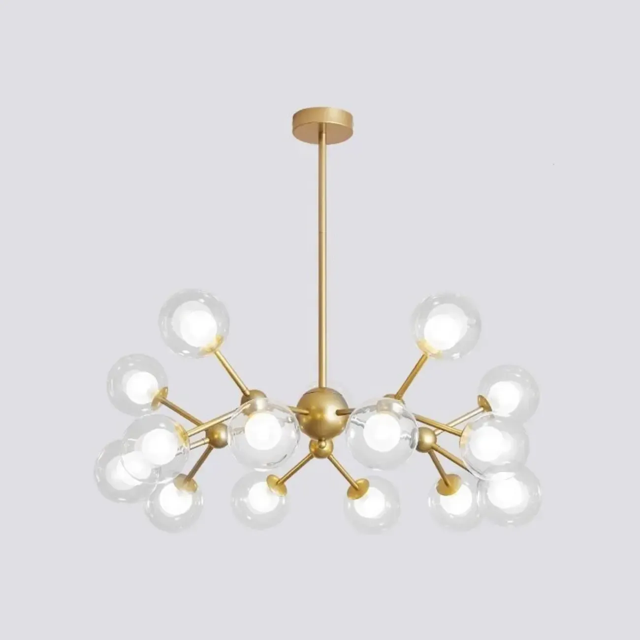 Modern Glass Globes LED Chandelier with Sputnik Design Image - 7