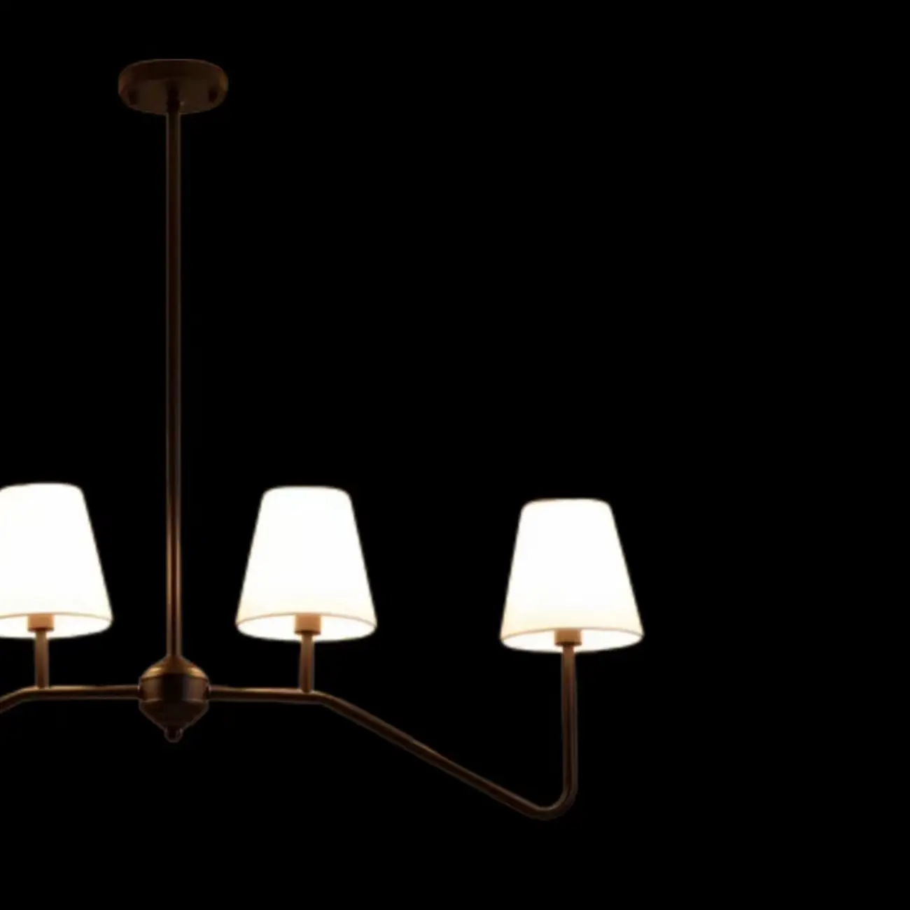 Black Metal Island Pendant Light with 4 Lights in Fabric Cylinder Shape Image - 7 | homeyfad