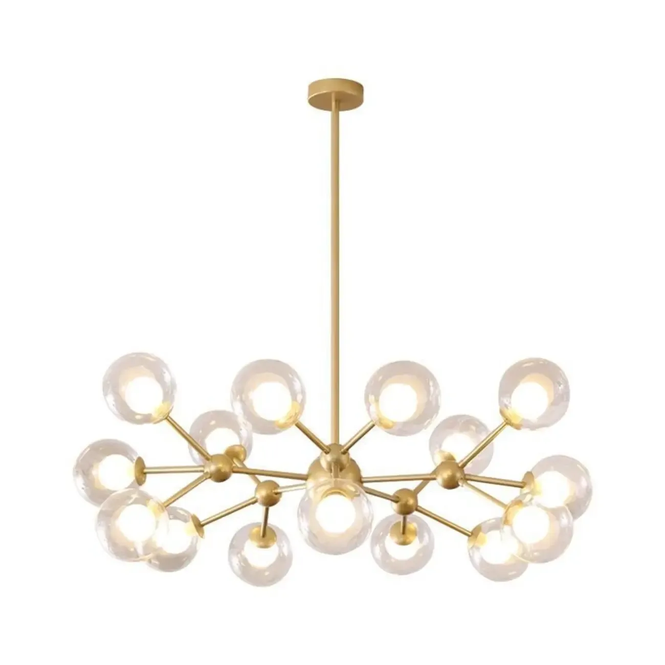 Modern Glass Globes LED Chandelier with Sputnik Design Image - 8