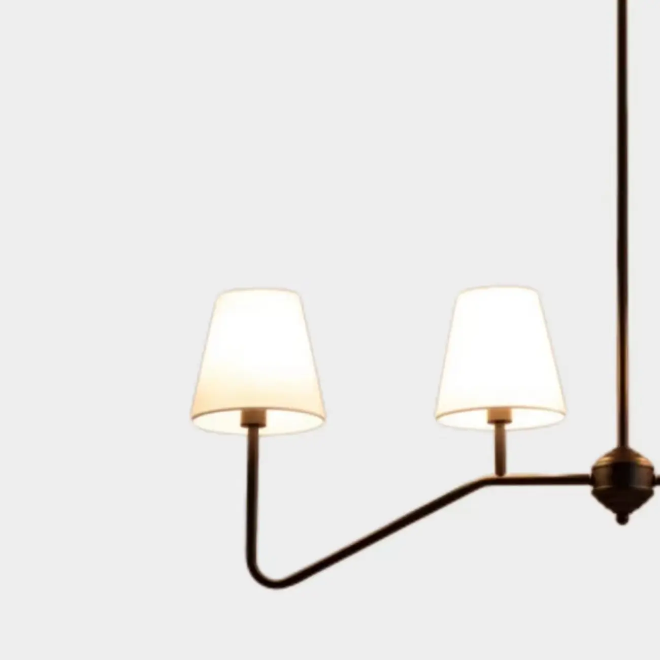 Black Metal Island Pendant Light with 4 Lights in Fabric Cylinder Shape Image - 8 | homeyfad