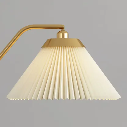 Oriental LED Floor Lamp with Attached End Table for Bedroom Image - 8