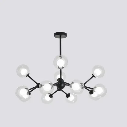 Modern Glass Globes LED Chandelier with Sputnik Design Image - 9