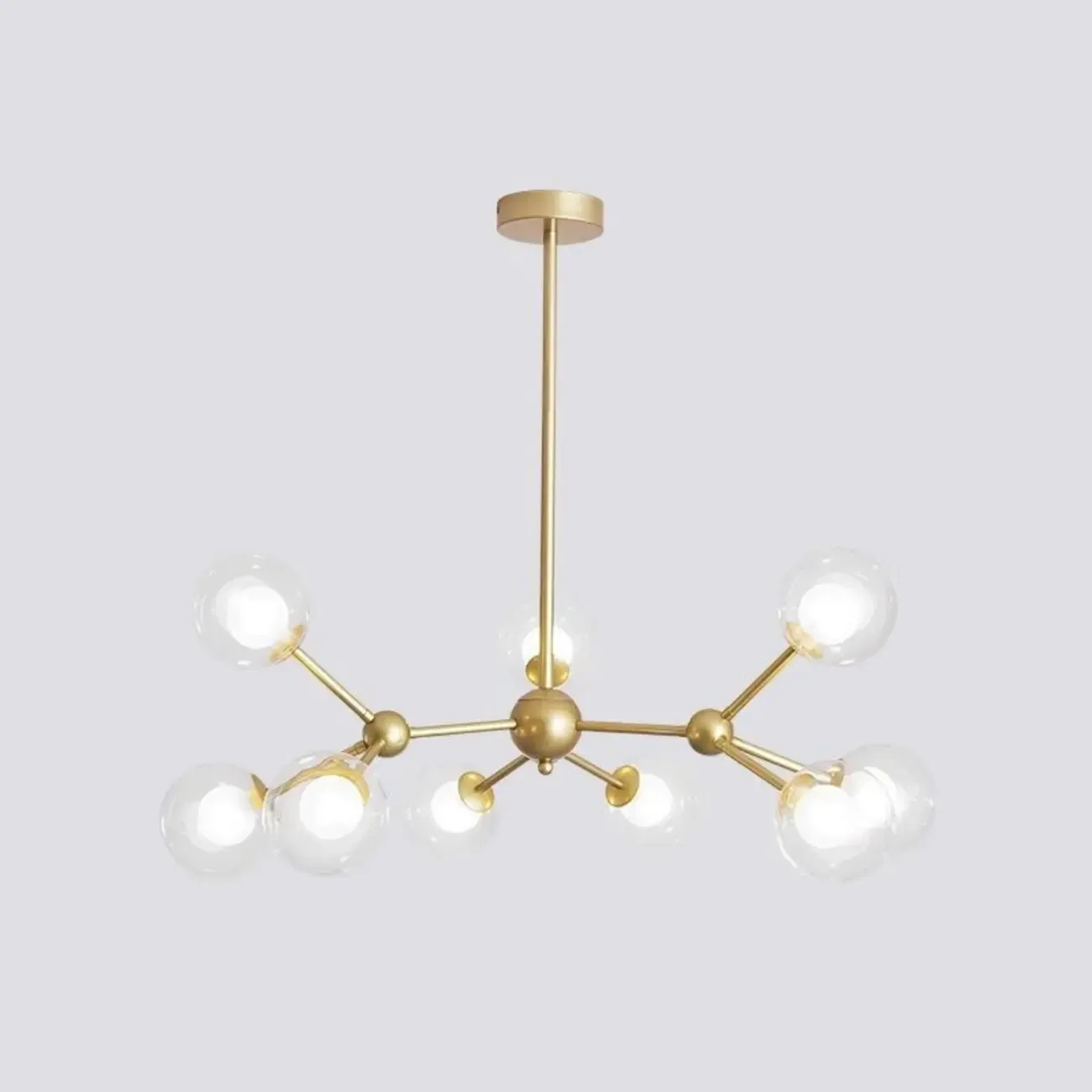 Modern Glass Globes LED Chandelier with Sputnik Design Image - 11
