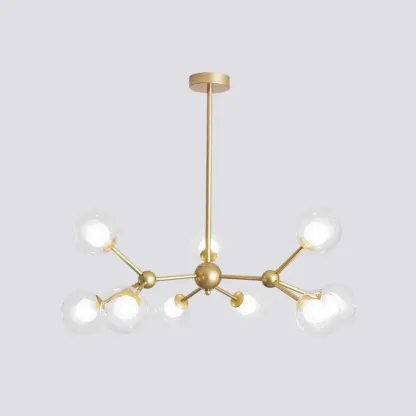 Modern Glass Globes LED Chandelier with Sputnik Design Image - 11