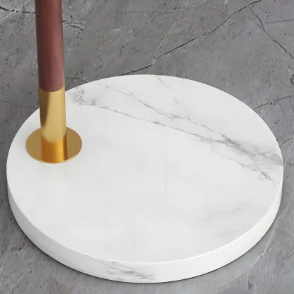 Oriental LED Floor Lamp with Attached End Table for Bedroom Image - 10