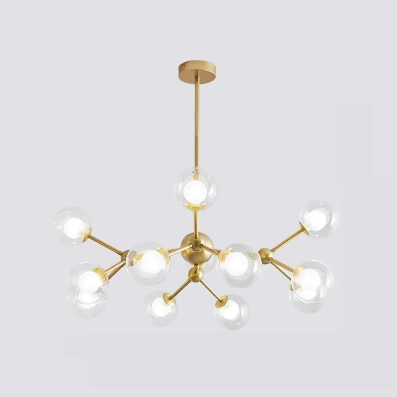 Modern Glass Globes LED Chandelier with Sputnik Design Image - 12