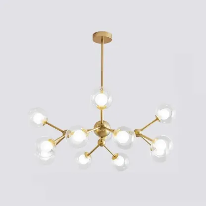 Modern Glass Globes LED Chandelier with Sputnik Design Image - 12