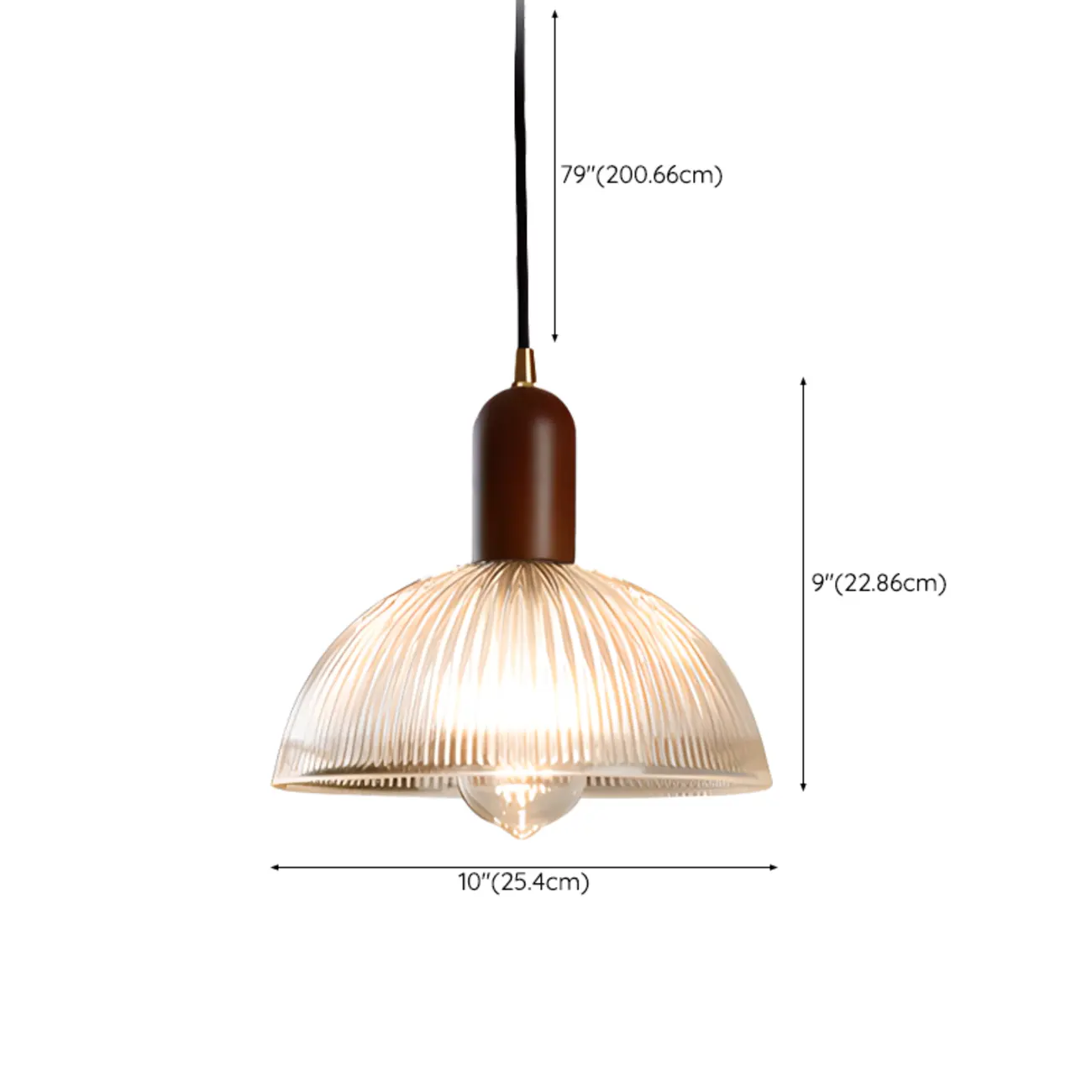 Modern Stripe Glass Bowl Pendant Light for Living Room Image - 14 | homeyfad