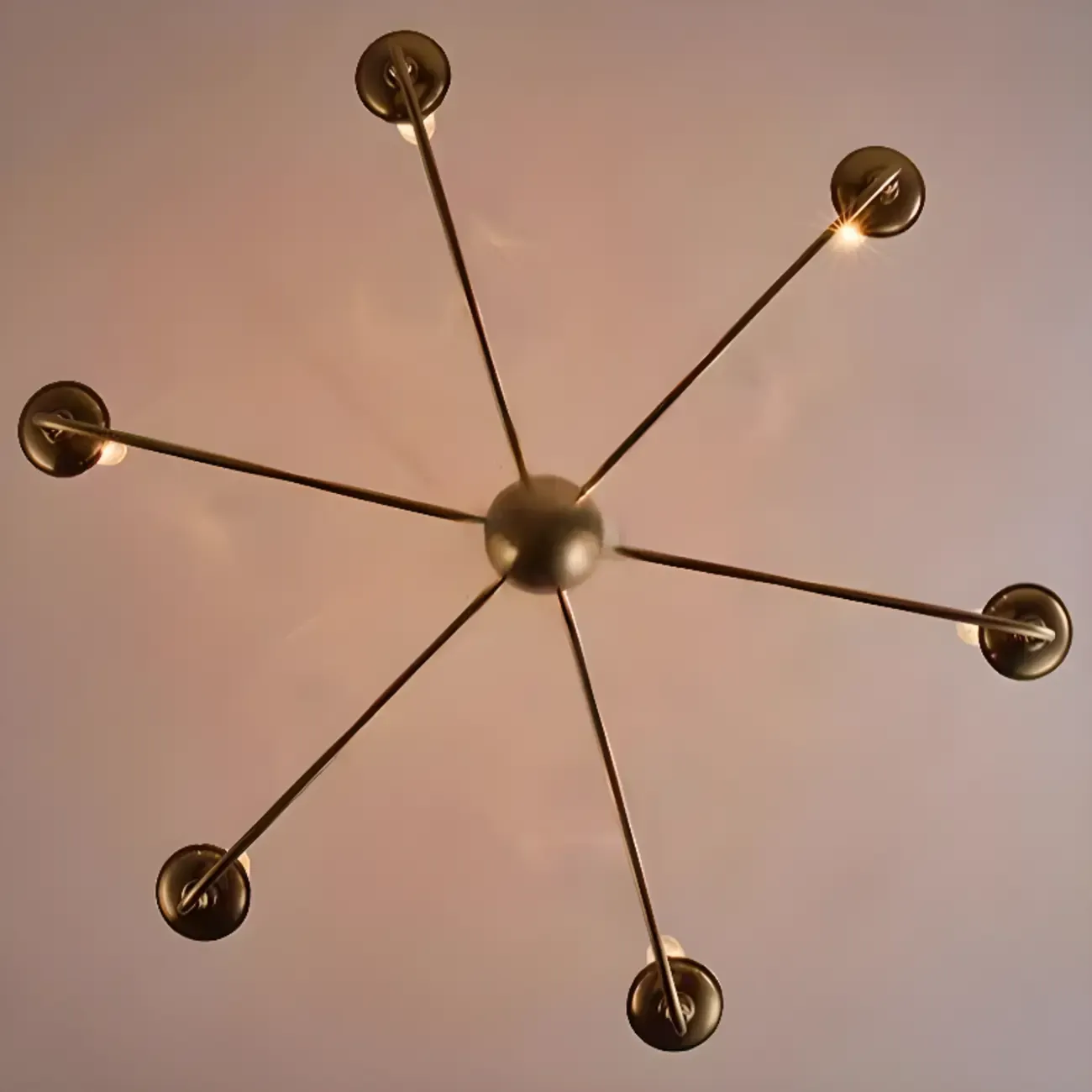 Vintage metal Candelabra Chandelier with adaptive height  Image - 17