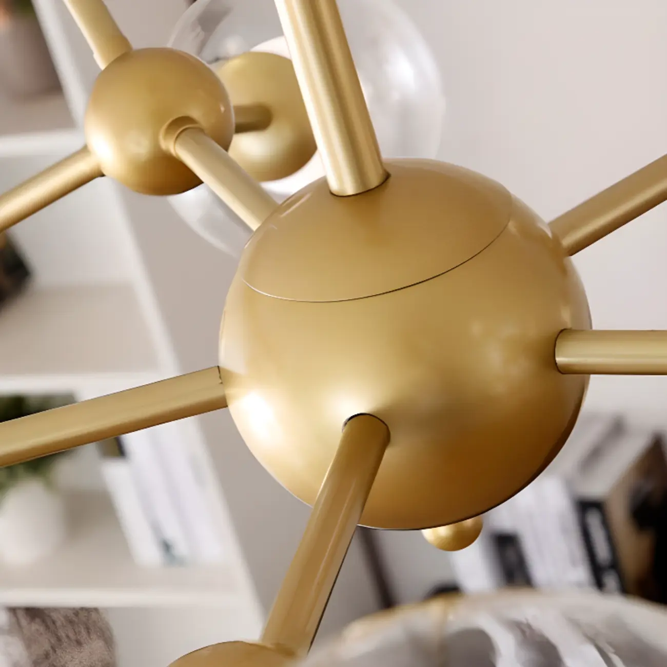 Modern Glass Globes LED Chandelier with Sputnik Design Image - 15 | homeyfad