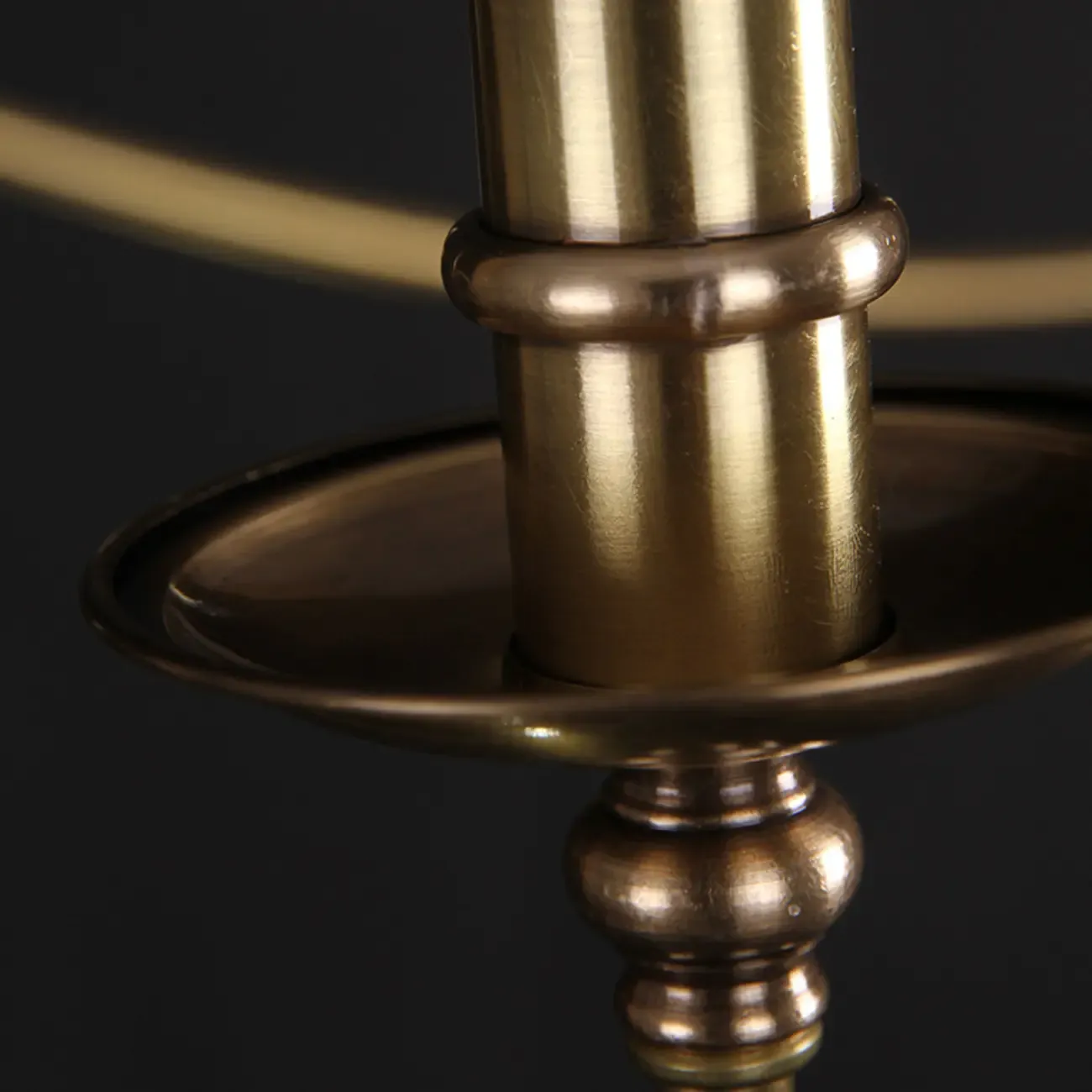 Vintage metal Candelabra Chandelier with adaptive height  Image - 18