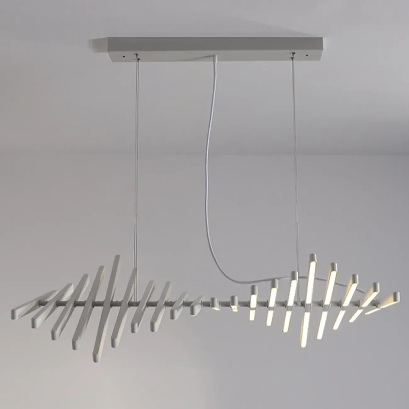 Geometric Linear Island Light with Remote Control Stepless Dimming Image - 11