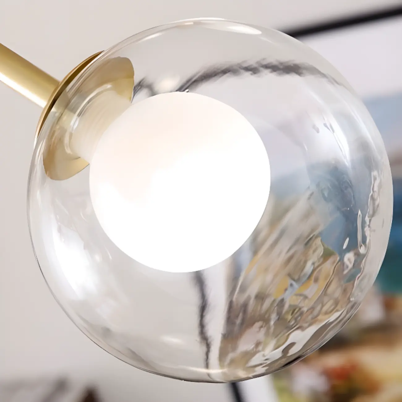 Modern Glass Globes LED Chandelier with Sputnik Design Image - 16 | homeyfad