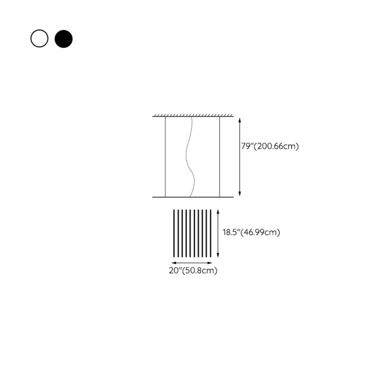 Geometric Linear Island Light with Remote Control Stepless Dimming #size