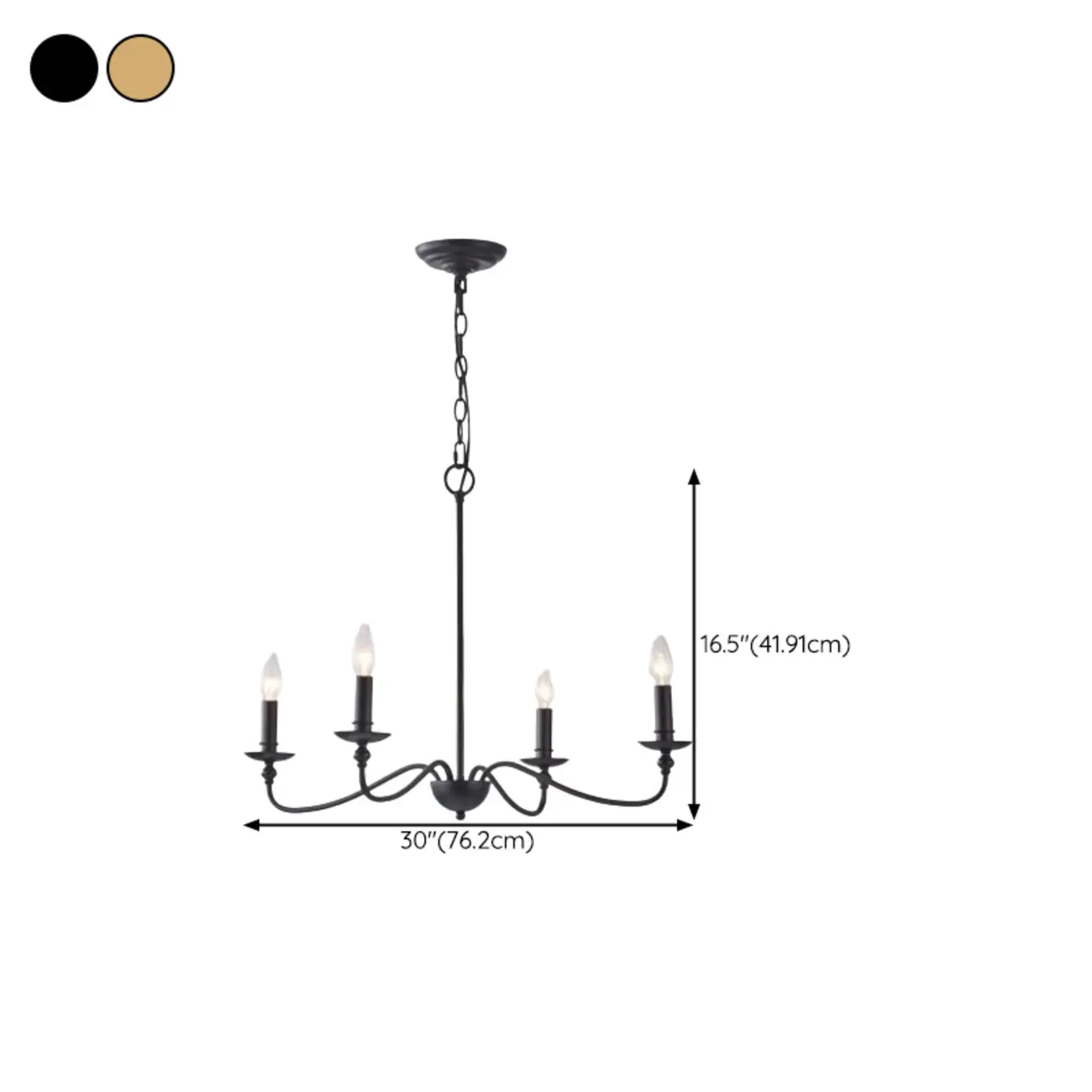 Vintage metal Candelabra Chandelier with adaptive height  #size
