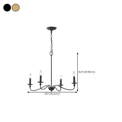 Vintage metal Candelabra Chandelier with adaptive height  #size