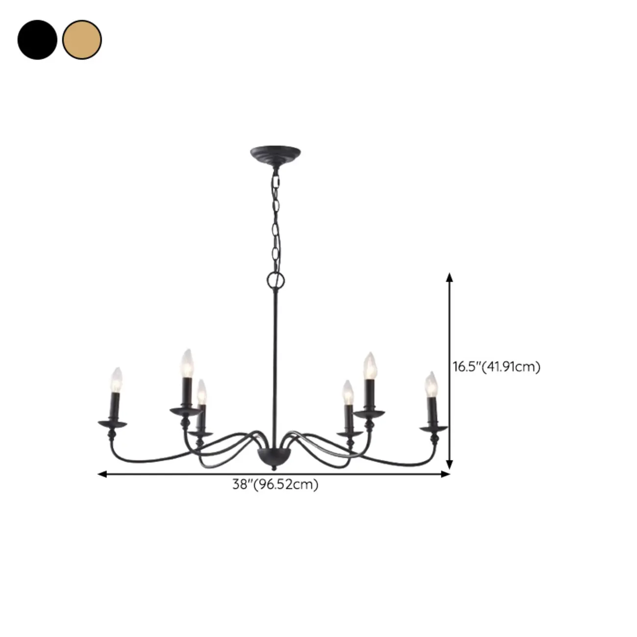 Vintage metal Candelabra Chandelier with adaptive height  Image - 22 | homeyfad