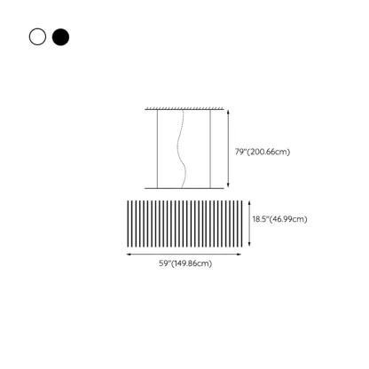 Geometric Linear Island Light with Remote Control Stepless Dimming Image - 16