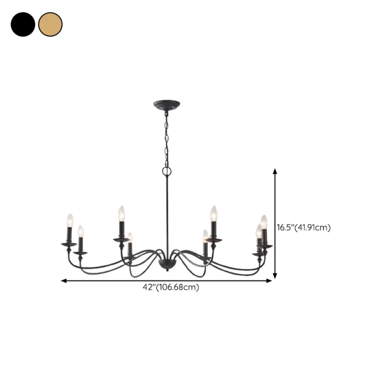 Vintage metal Candelabra Chandelier with adaptive height  Image - 23 | homeyfad