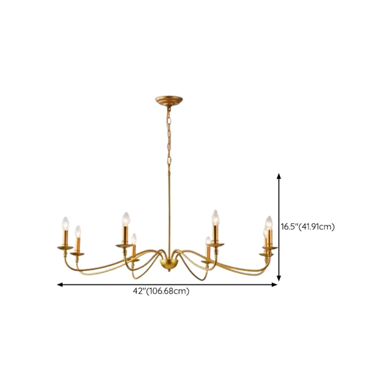 Vintage metal Candelabra Chandelier with adaptive height  Image - 25 | homeyfad