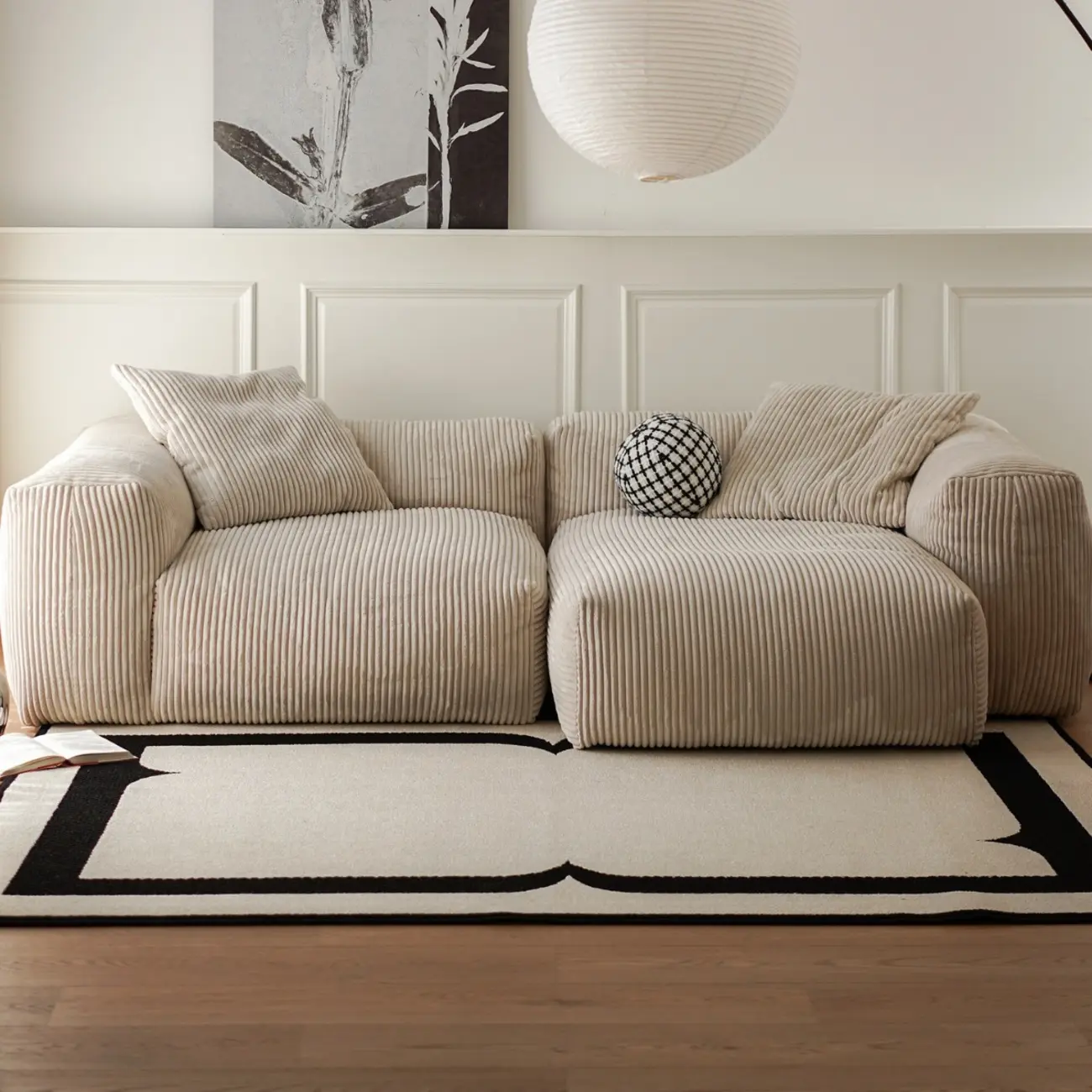 Scandinavian Living Room Reclining Sofa Chaise Lounge Loveseat with Pillow Image - 1 | homeyfad