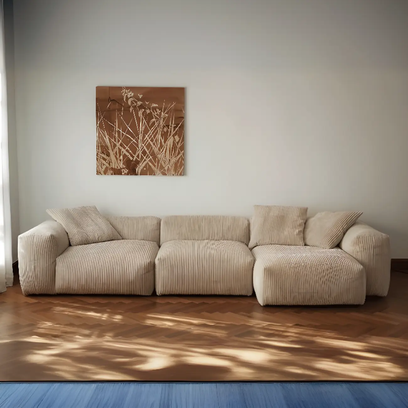 Scandinavian Living Room Reclining Sofa Chaise Lounge Loveseat with Pillow Image - 3 | homeyfad