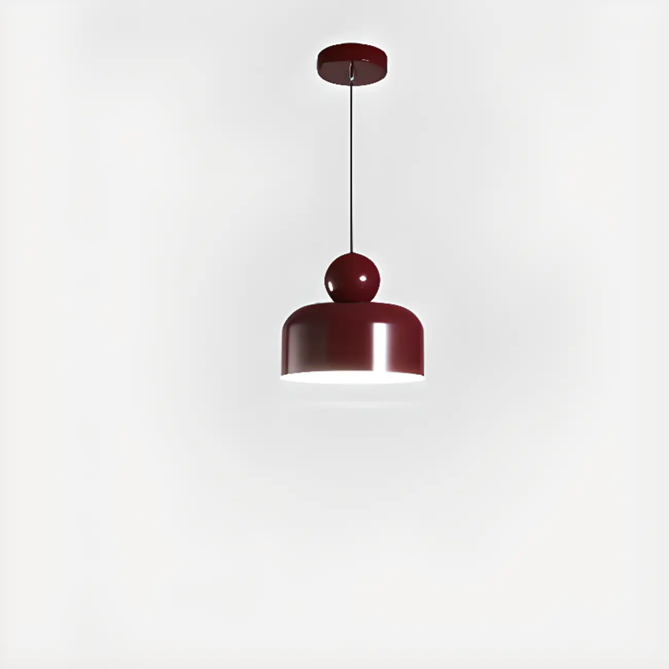 Modern Burgundy Rectangular LED Pendant Light for Living Room Image - 2 | homeyfad