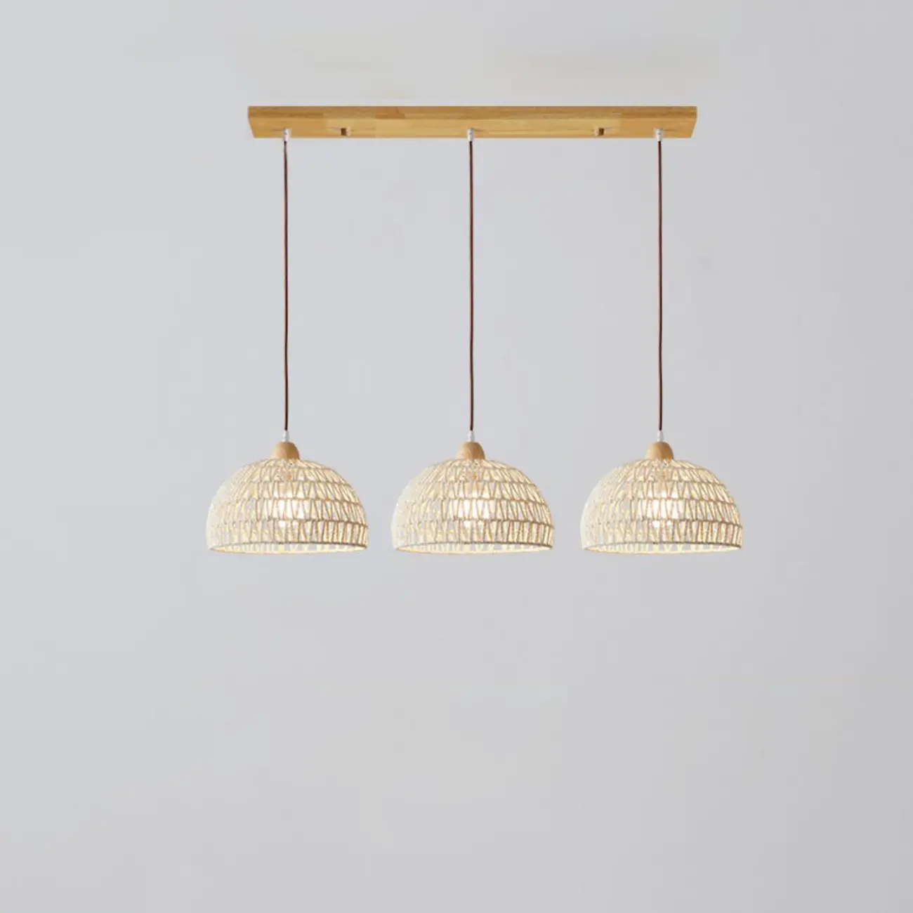 Modern 2 Lights Wooden Pendant Island Light in Medium Size  Image - 3 | homeyfad