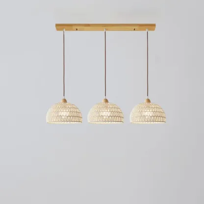 Modern 2 Lights Wooden Pendant Island Light in Medium Size  Image - 3