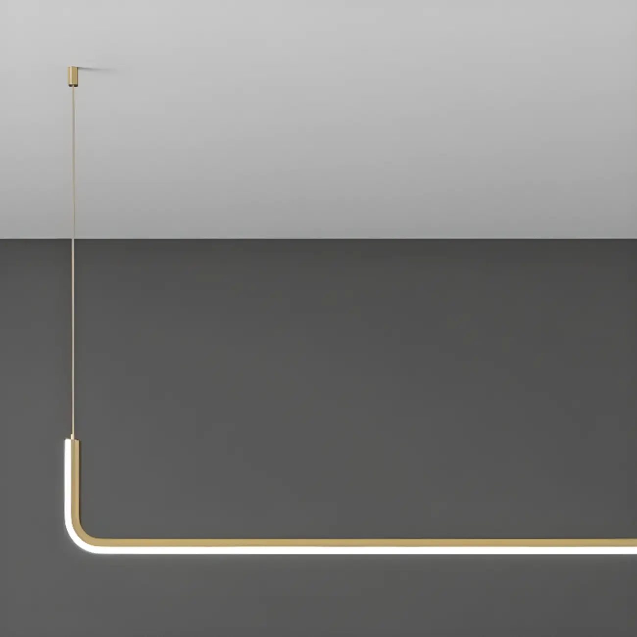 Simple Silica Gel Linear Island Pendant Light in Gold for Kitchen Image - 10 | homeyfad