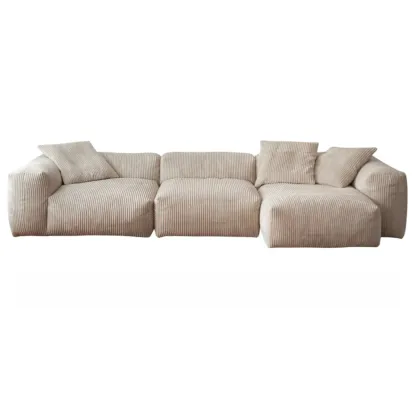 Scandinavian Living Room Reclining Sofa Chaise Lounge Loveseat with Pillow Image - 6