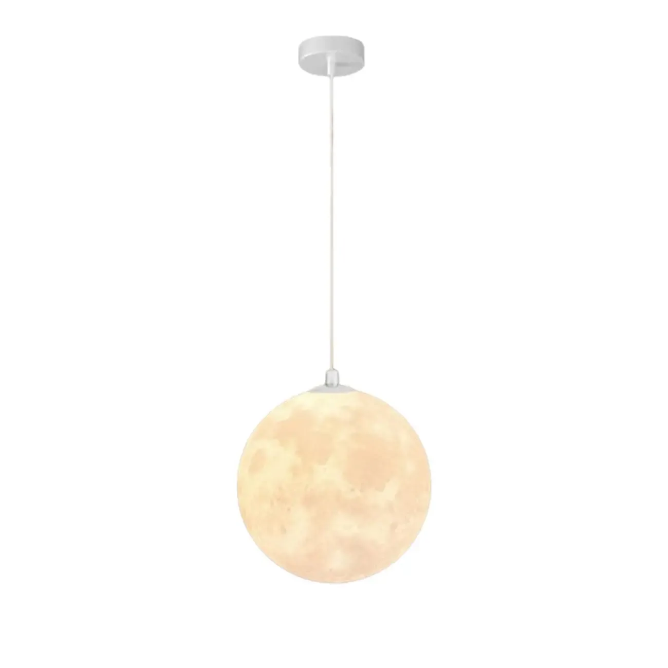 Dimmable 3D Moon Pendant Light for Modern Bedside Decor Image - 11