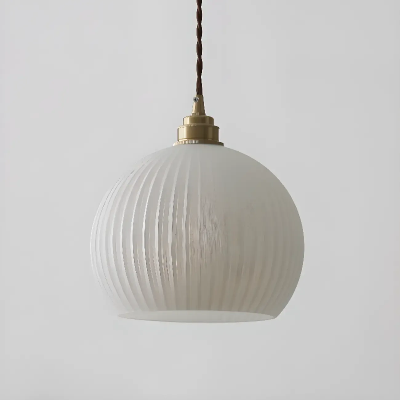 Minimalist White Glass Lantern LED Pendant Lamp for Living Room Image - 4