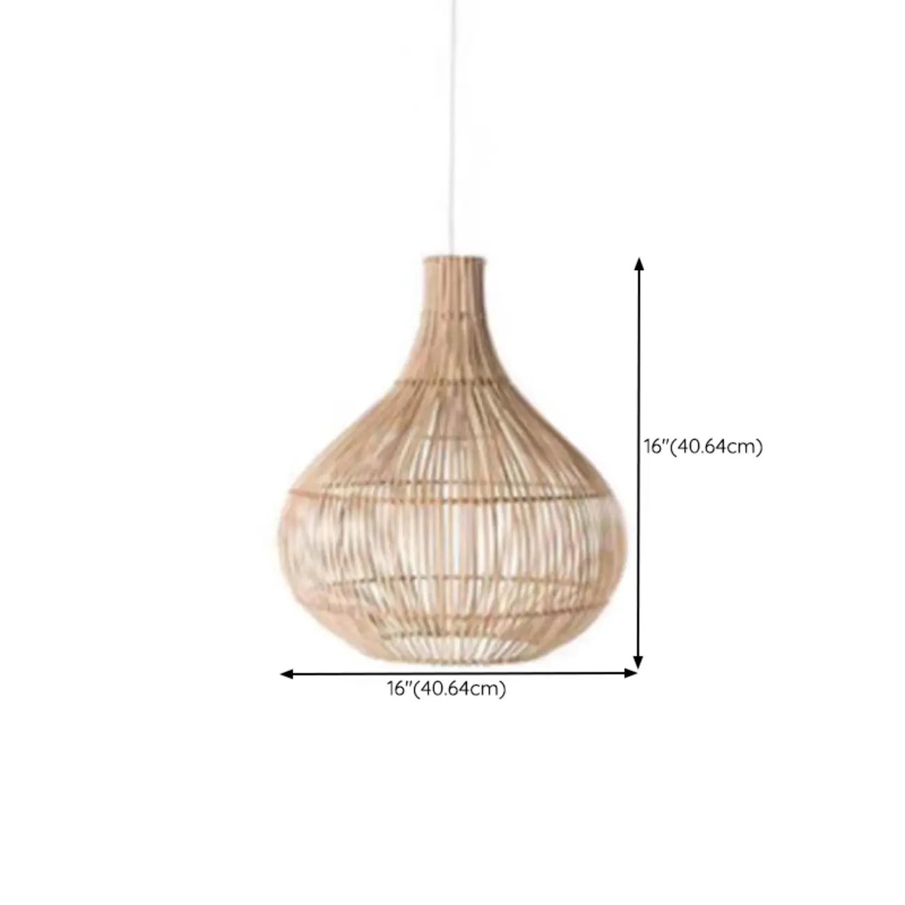 Wabi-Sabi Style Rattan Lantern LED Pendant Lamp for Living Room Image - 20 | homeyfad