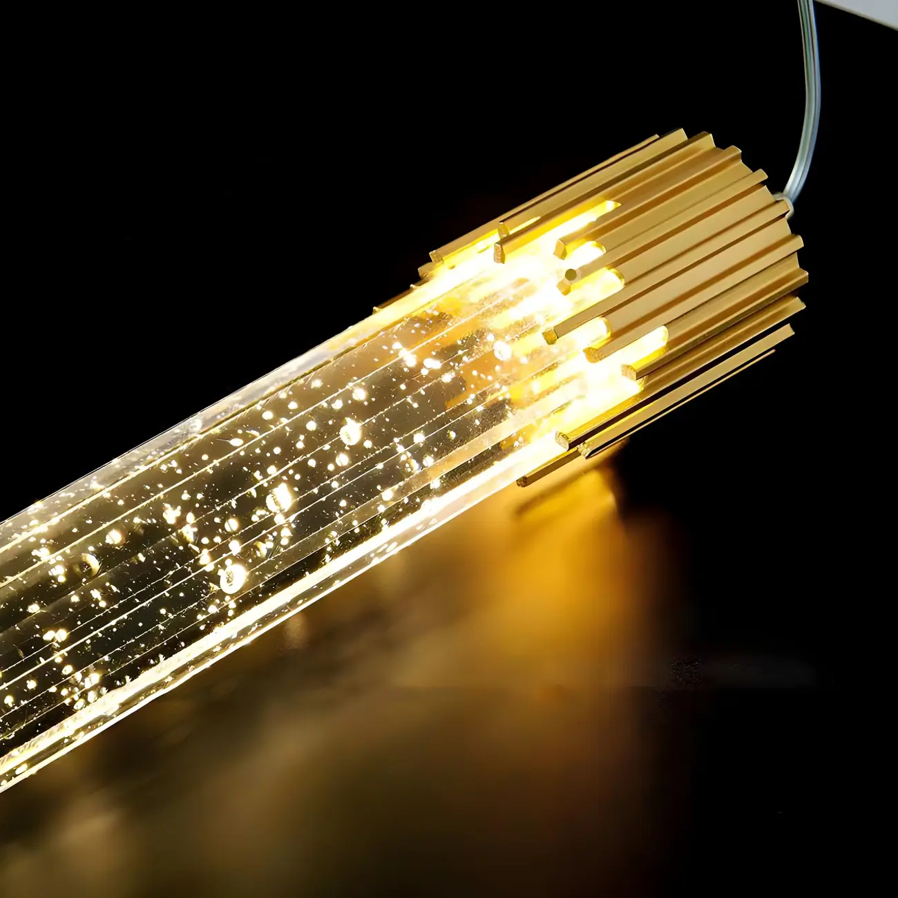 Modern Gold Glass Pendant Light for Dining Room Image - 4 | homeyfad