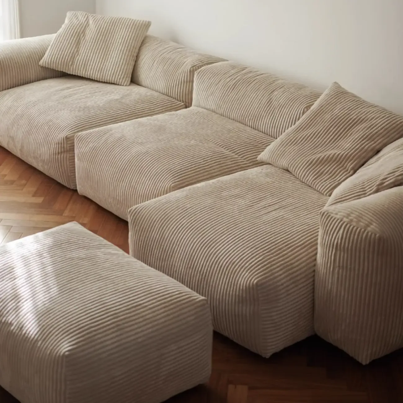 Scandinavian Living Room Reclining Sofa Chaise Lounge Loveseat with Pillow Image - 11