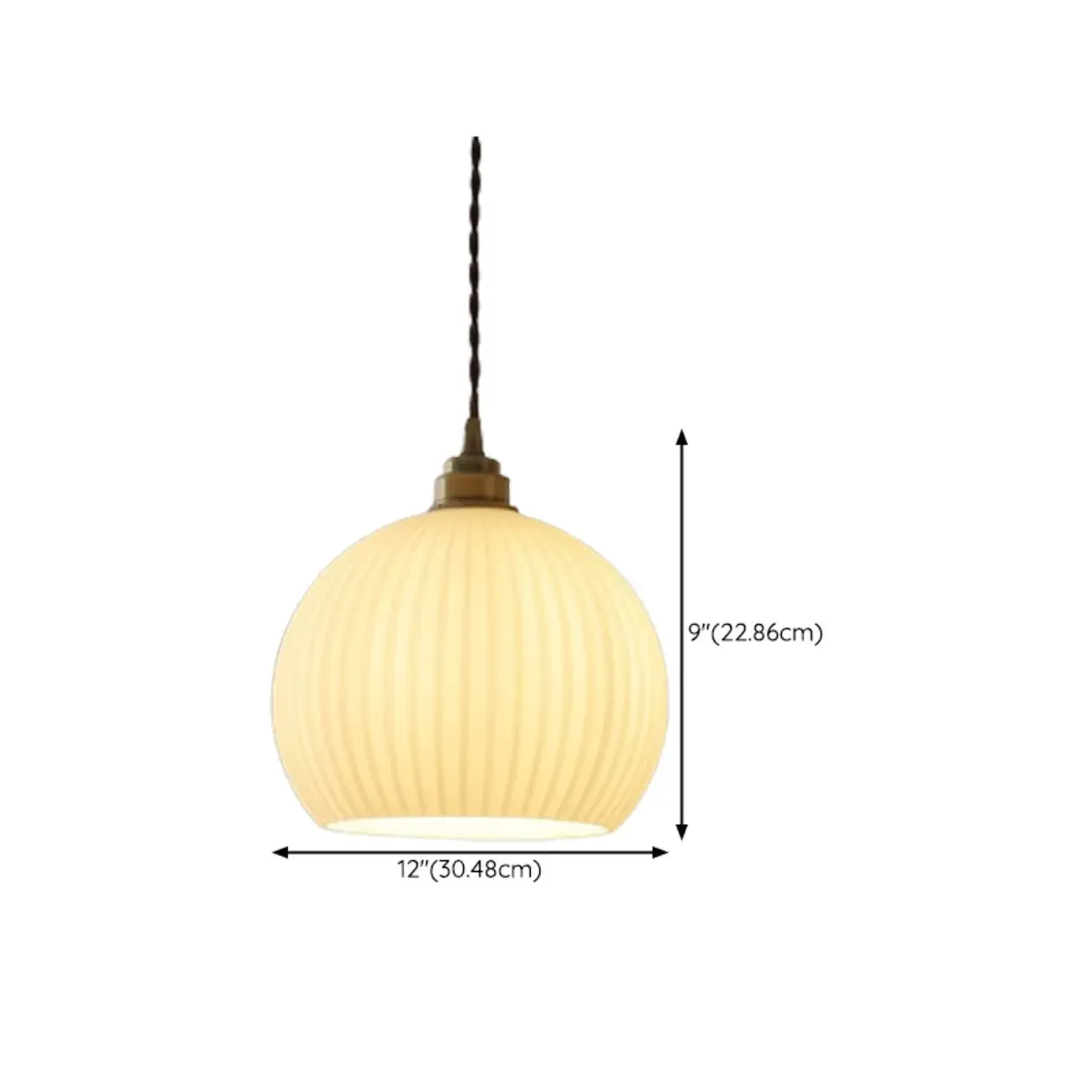 Minimalist White Glass Lantern LED Pendant Lamp for Living Room Image - 8